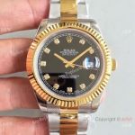 Copy Rolex Datejust 41 Black Two Tone Watch - Swiss Quality